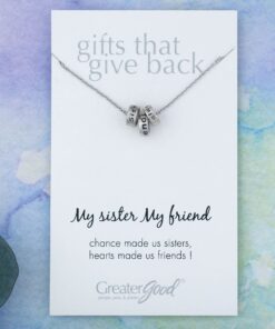 Sisters Friends Always Pewter Necklace
