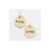 Loved Mom Sterling Double Sided Sterling Necklace