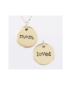 Loved Mom Sterling Double Sided Sterling Necklace