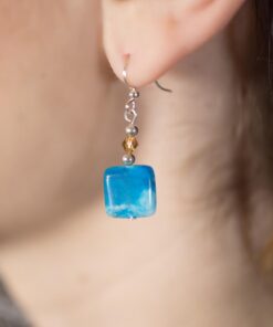Crazy Lace Agate Earrings