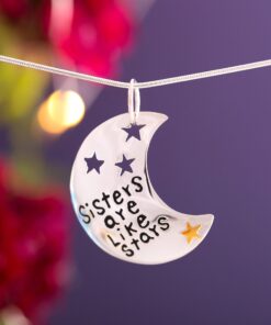 Sisters Are Like Stars Sterling & Brass Necklace