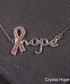 Crystal Hope Pewter Necklace!