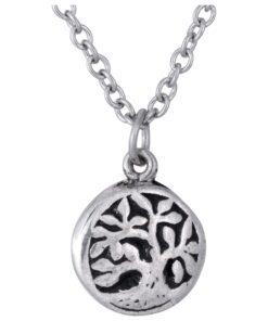 Tree & Sun Pewter Necklace