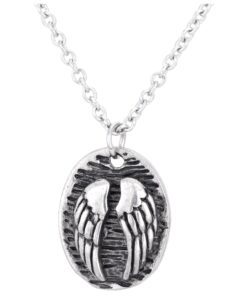 Angel to Watch Pewter Necklace