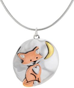 Moonlight Fox Sterling Necklace