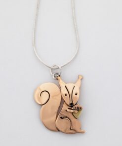 Squirrel Mixed Metal Necklace