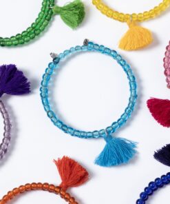 Taj Tassel Glass Bead Bracelet