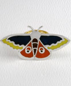 Atlas Moth In Full Color Sterling & Brass Ring