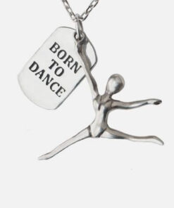 Born to Dance Pewter Necklace