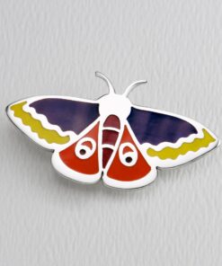 Atlas Moth Full Color Sterling & Brass Pin