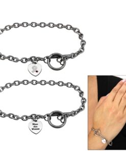 Bless This Woman Diabetes Ribbon Heart Bracelet
