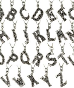 Celtic Alphabet Pewter Necklace