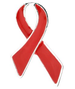Classic Red Ribbon Lapel Pin