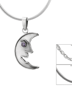 Crescent Moon Sterling Necklace