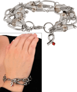 Crystal & Links Diabetes Awareness Bracelet