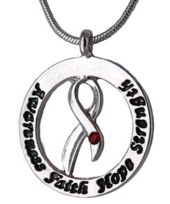 Diabetes Awareness Words of Inspiration Necklace