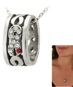 Diabetes Ribbon Ring Necklace
