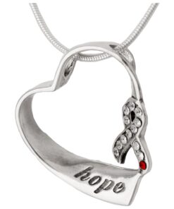 Hope for Diabetes Sterling Heart Necklace