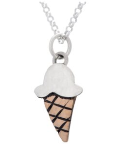 Ice Cream Cone Sterling Necklace