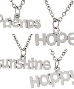 Inspirational Word Pewter Necklace