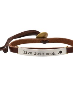 Live Love Cook Leather Bracelet
