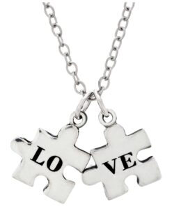 Love All The Pieces Pewter Necklace