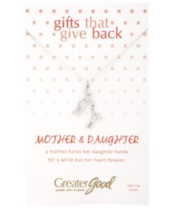 Mother & Daughter Silhouette Sterling Necklace
