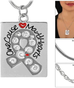 One Cause Many Hearts Diabetes Awareness Necklace