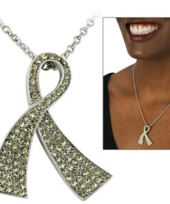Pride Aglow Yellow Ribbon Necklace