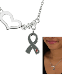 Diabetes Heart & Crystal Necklace!