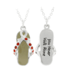 Never Walk Alone Diabetes Awareness Flip Flop Necklace
