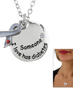 Someone I Love Has Diabetes Ribbon Necklace!