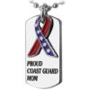 Proud Coast Guard Mom Flag Ribbon Dog Tag Necklace