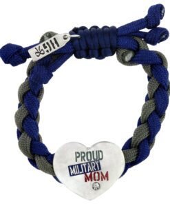 Proud Military Mom Paracord Bracelet