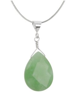 Simple Faceted Gemstone & Sterling Necklace