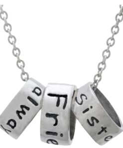 Sisters Always Friends Sterling Necklace