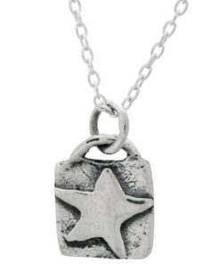 Sterling Silver Star Squared Necklace