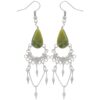 Swirls Chandelier Stone Earrings