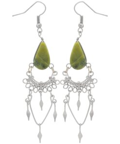 Swirls Chandelier Stone Earrings