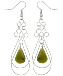 Teardrop Loops Stone Earrings